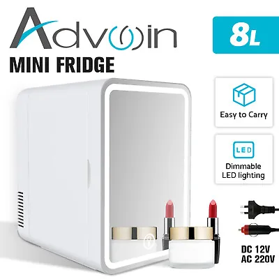 Advwin 8L Portable Mini Fridge Beauty Cosmetics LED Makeup Refrigerator Cooler • $75.90