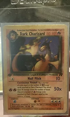 Dark Charizard 21/82 1999 1st Edition Team Rocket Pokémon Card TCG - DISCOUNTED • £39.99
