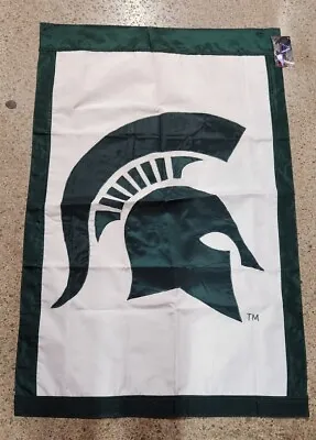 Michigan State Spartans 28 X43.5  Banner Flag White Green Msu • $19.99