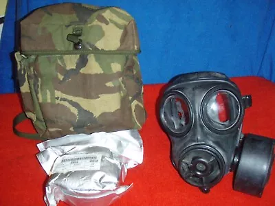 British Army S10 Gas Mask/Respirator Filter & Carry Pouch. Spare FilterSize 3 • £89.99
