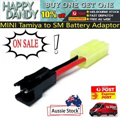 MINI Tamiya Plug To SM Battery Adaptor Gen 8 9 M-4A1 LDT HK-416 Gel Blaster OZ • $9.95