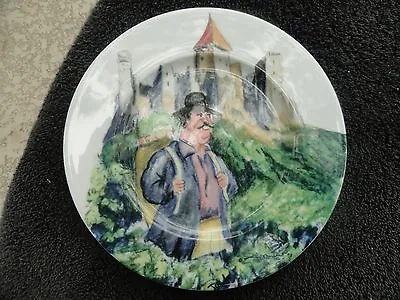 Williams Sonoma Perigord Mustached Man With Backpack And Castle Salad Plate • $25