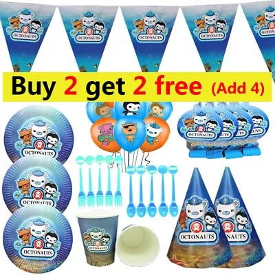 Octonauts Kids Birthday Party Supplies Decor Balloon Cup Plate Banner Tableware • £4.54