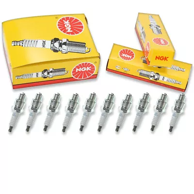 10 Pc NGK 6715 BR8HS SOLID Standard Spark Plugs For Ignition Wire Secondary  Om • $33.14