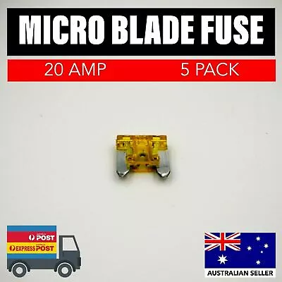 5 X 20 Amp Micro Blade Fuse Mini Auto Car ATM Low Profile Vehicle Fuses Small • $5.95