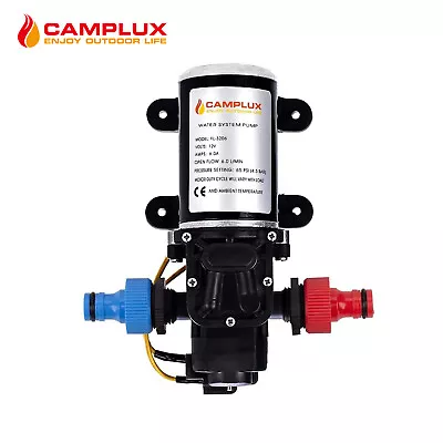 Camplux Silver Outdoor Gas Hot Water Heater W/12V Water Pump Kit Camping Shower • $49.99