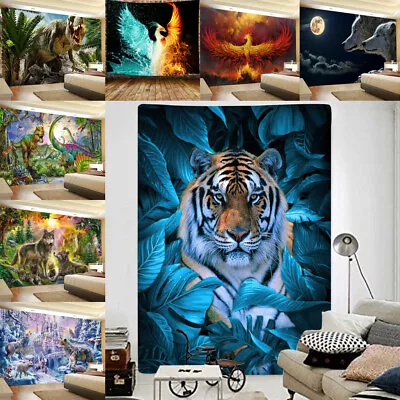 3D Animals Wall Tapestry Tree Wall Hanging Decor Yoga Mat Bedspread Throw • $24.99