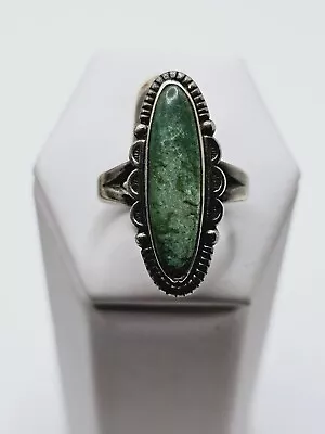 Bell Trading Post Sterling Native Green Turquoise Vintage Ring Sz 8 5g • $3.02