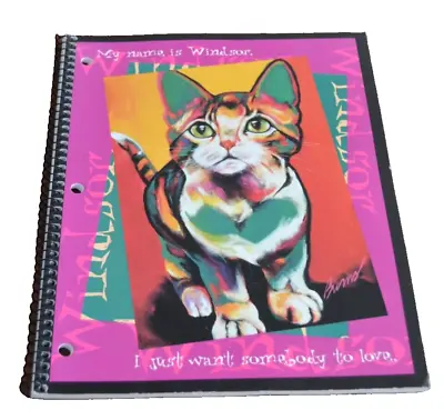 Vintage 90's RON BURNS Spiral School Notebook WINDSOR Kitty Cat Wirebound Office • $39.98