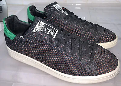 $49 • Buy Mens ADIDAS Stan Smith Primeknit Black Sneakers US 9 #23916