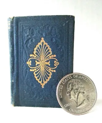 AntiqueMINIATURE DEW DROPS Tiny BookDevotion Inscription Christmas 1874 • $72