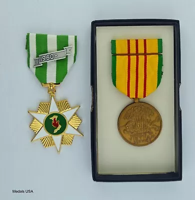 Vietnam Campaign Medal And Vietnam Service Medal -full Size Regulation • $34.49