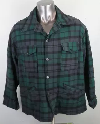 Pendleton Mackinaw Cruiser Wool Field Chore Jacket Jac Coat USA Green Blue XL • $40