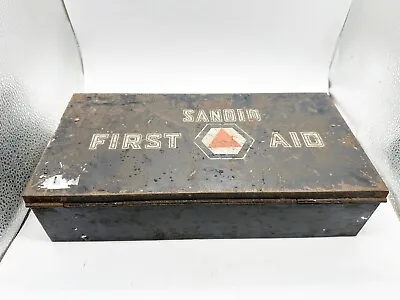 Vintage Metal First Aid Box Sandid Medical • £26.99