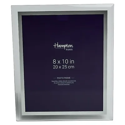 £13.99 • Buy 4x6 5x7 6x8 8x10 Clear Glass With Mirror Highlight Photo Picture Frame All Sizes