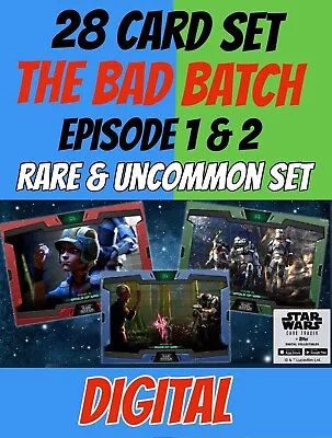 The Bad Batch S2 Episode 1 & 2 Rare/UC 28 Card Set +AWARD Topps Star Wars Trader • $2.49