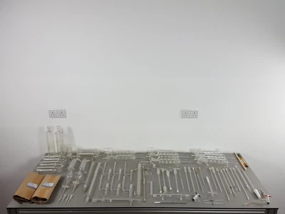 £385 • Buy Job Lot Distillation Lab Glassware Jointed Glass QuickFit SintaGlass E-MilLab