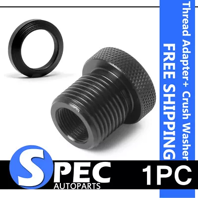 Thread Convert 1/2x28 To 3/4x16 All Steel Black Muzzle Adapter + Crush Washer • $9.85