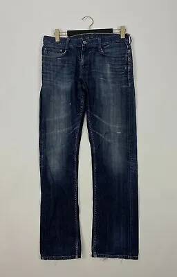 Men's MUSTANG OREGON STRAIGHT Blue Denim Straight Jeans W33 L34 • $29.95