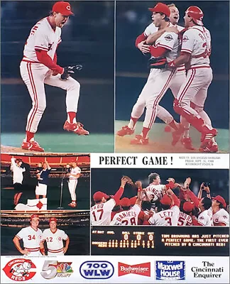 Tom Browning PERFECT GAME 1988 Cincinnati Reds Commemorative 17x22 POSTER • $31.49