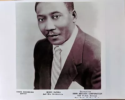 CHICAGO BLUES PUBLICITY PHOTO (1950s): MUDDY WATERS 8-1/2 X 11 Repro • $7.95