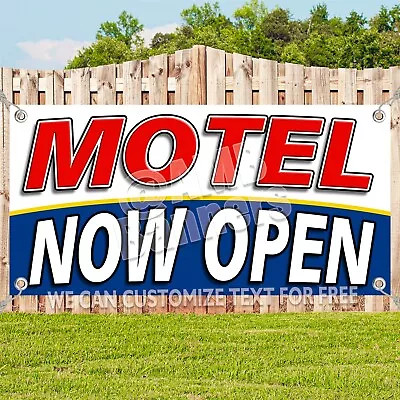 MOTEL NOW OPEN Advertising Vinyl Banner Flag Sign Many Sizes • $147.47