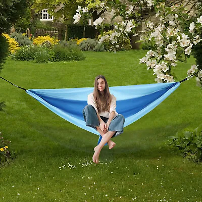 New Portable Outdoor Hammock Garden Home Travel Camping Swing Chair/Bed 3 Colors • £12