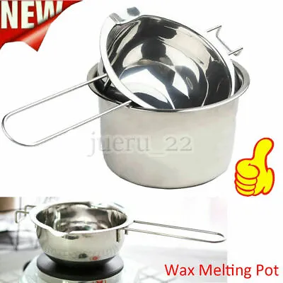 £9.80 • Buy 2x Stainless Steel Wax Melting Pot Double Boiler For DIY Candle Soap Making Tool
