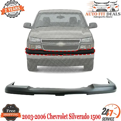 Front Bumper Upper Cover Textured Plastic For 2003-2006 Chevrolet Silverado 1500 • $68.80