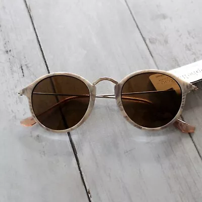 Ophelia Roe Women's Floral Sunglasses Metal Vintage Retro Flair Brown Lenses • $36