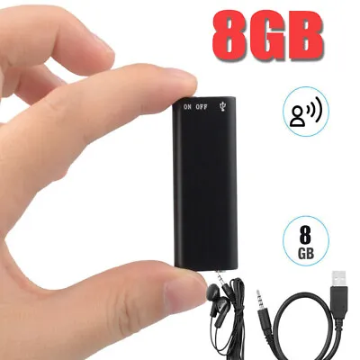 Mini Hidden Audio Recorder Voice Listening Device 8GB 96 Hours Bug Recording AU • $28.99