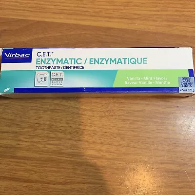 VIRBAC C.E.T. Enzymatic Dog & Cat Toothpaste - Vanilla Mint 2.5 Oz • $9.93