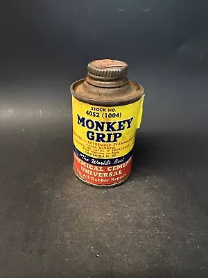 Vintage 1950s Monkey Grip No. 4052 Universal Cement Gas & Oil Can • $24.99