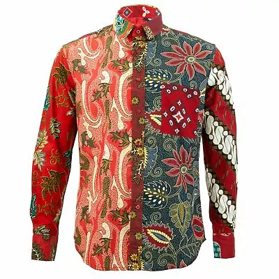 Mens Shirt Loud Originals REGULAR FIT Random Red Retro Psychedelic Fancy • £39.90