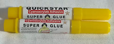 Quickstar Super Glue Cyanoacylate Adhesive 1.5g Lot Of 2 • $7.30