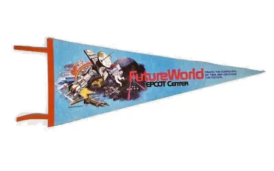 Vintage 1982 Walt Disney World EPCOT Center Felt Pennant Flag Banner 29  Long • $24.99
