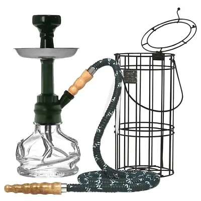 12″ The Chico Cage Hookah With 1 Hose - Green • $49.99