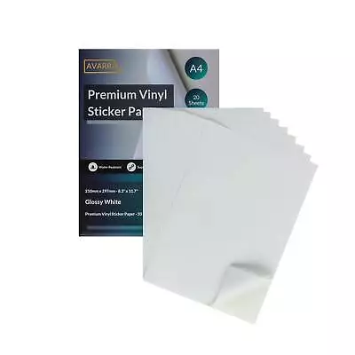 $25.99 • Buy Avarrix Premium Vinyl Sticker Paper - Laser Printer Only - Glossy - A4 - 100 Mic