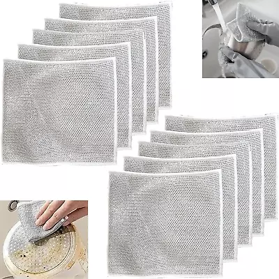 0PCS Multifunctional Non-Scratch Wire Dishcloth Steel Wire Dish Towel Multi... • $14.99