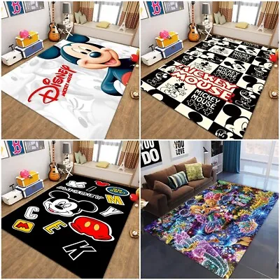 Mickey Mouse 3D Floor Mat Living Room Area Rug Kids Bedroom Carpets Doormat • £8.87