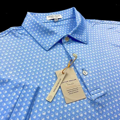 Peter Millar Crown Sport Summer Comfort Seeing Double Polo Shirt XL $110 • $79.95