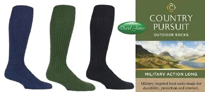 1 Pair Country Pursuit Long Military Action Socks Wool Blend  7-11 UK 41-45 EU  • £9.99