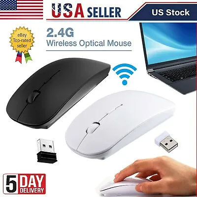 Mini 2.4GHz Wireless Mouse With USB Optical Micro Receiver For PC Laptop Mac • $4.99