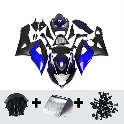 Black Blue Fairing Kit For Suzuki GSXR1000 K5 2005 2006 ABS Plastic Bodywork • $379.95