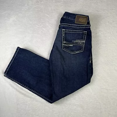 Araiat M4 Mens Low Rise Stretch Adkins Boot Cut Jeans Size 32 X 30 Pocket Stitch • $64.99