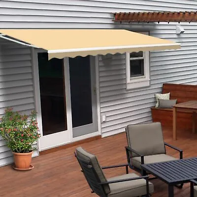 ALEKO Motorized Retractable Patio Awning 20 X 10 Ft Ivory Color • $479.20