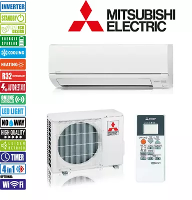 Mitsubishi 18000 BTU Mini Split Air Conditioner / Heat Pump With R32. (Damaged) • $1700