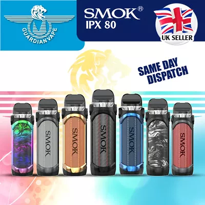 Smok® IPX 80 Kit E-Cigarette Pod Vape 3000mAh E-Cig Device Or RPM2 Coils IPX80 • £11.59