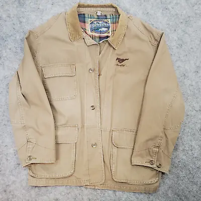 Dunbrooke Upstream Coat Mens Large Khaki Lined Outdoor Advantage Chore Mustang • $34.99