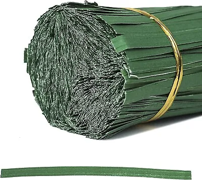 1000 X GARDEN TWIST TIES Green Plant Cable Ties Paper Coated Support Wire 100mm • £7.75